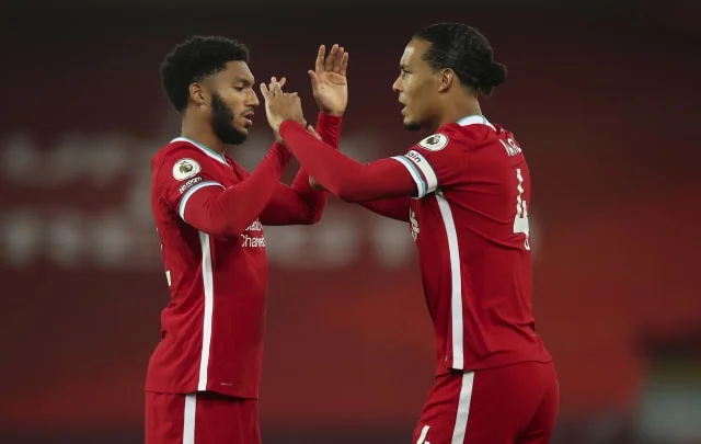 Virgil van Dijk and Joe Gomez damage update