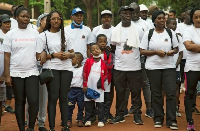 a support march for Olivier Dubois for