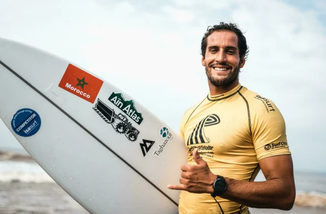 the Moroccan Ramzi Boukhiam, an Olympic surfer