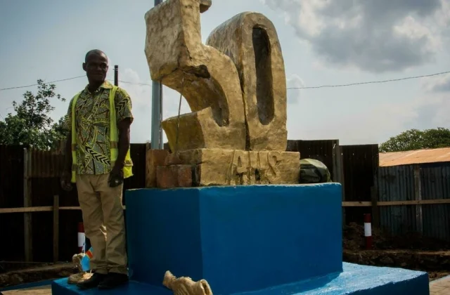 the city of Zongo, which borders Bangui, celebrates its