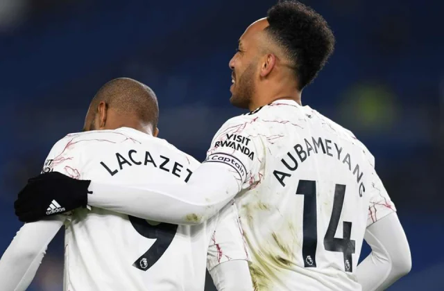 Arsenal confirm Aubameyang and Lacazette absent due to COVID