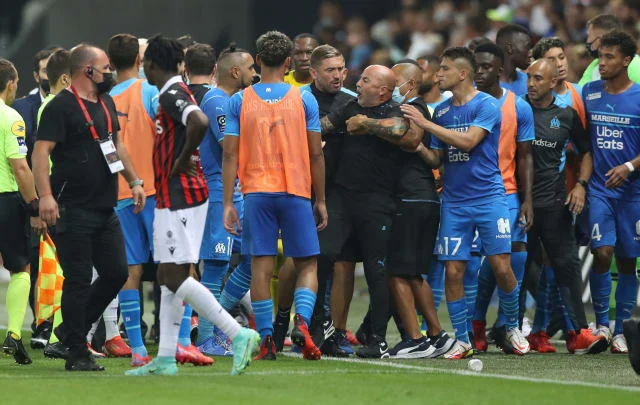 Nice vs Marseille abandoned after mass brawl