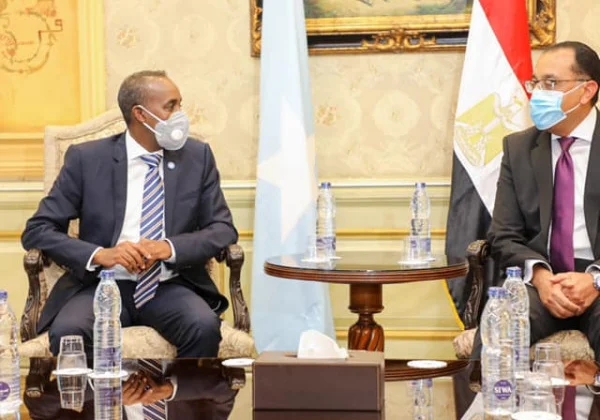 Somali Prime Minister Roble speaks alongside together with his Egyptian counterpart