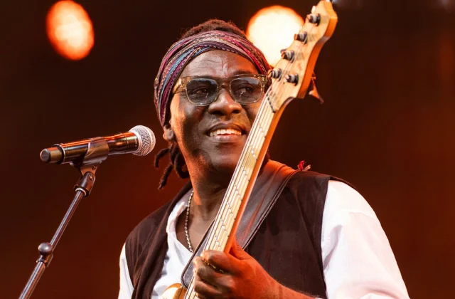 Bassist Richard Bona, a naturalized American, tears his