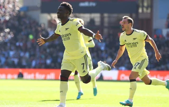 Player ranking when Saka scores Arsenal’s 2,000th Premier League objective