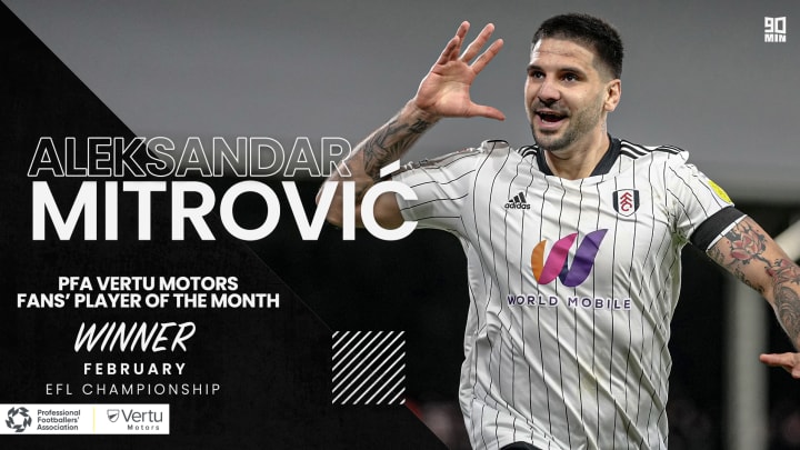 Winner of PFA Vertu Motors Championship Fans’ Player of the Month