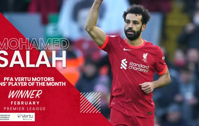 Winner of PFA Vertu Motors Premier League Fans’ Player of the Month
