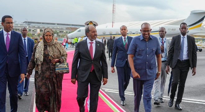 Somali President arrives in Nairobi for African Heads of State and World Bank Summit