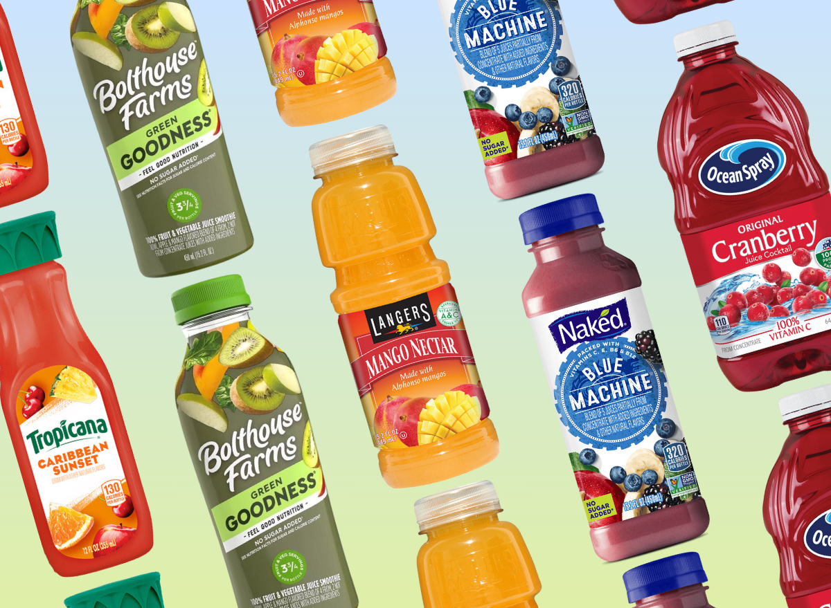 The 9 Unhealthiest Juices On Grocery Store Shelves