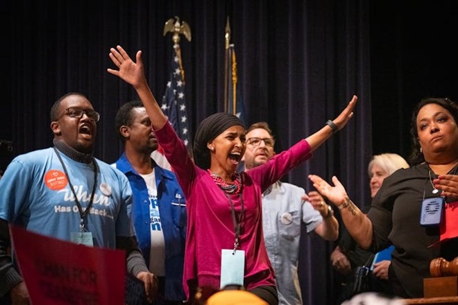 Rep. Ilhan Omar wins DFL endorsement over Don Samuels at Minneapolis convention