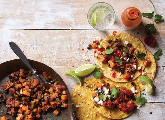 tacos with black beans and sweet potatoes