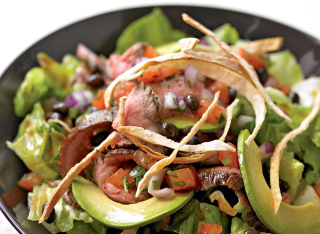 healthy grilled mexican steak salad