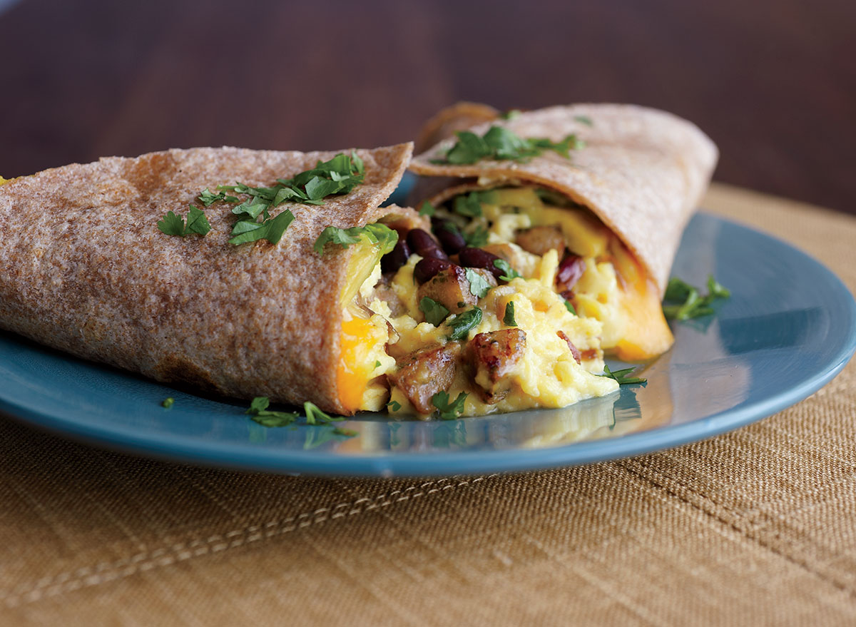 healthy breakfast burritos