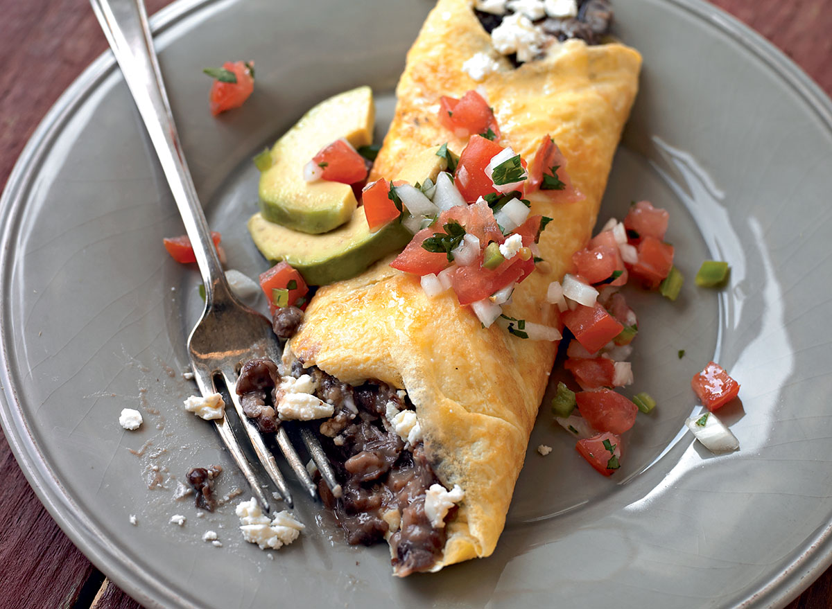 black bean omelette