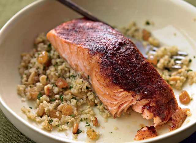 paleo moroccan salmon with quinoa