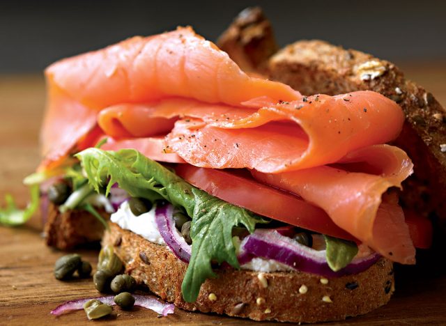 smoked salmon sandwich