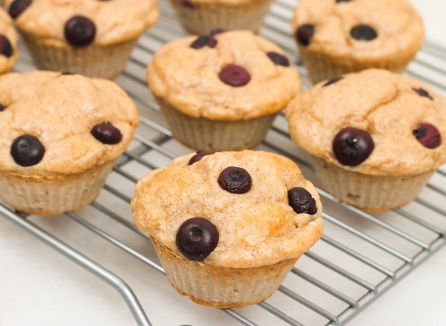 protein muffins on a griddle