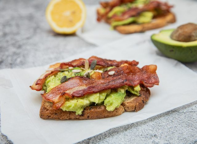 avocado toasted bacon