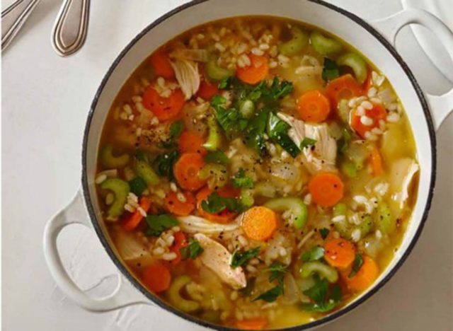 stew with chicken rice soup