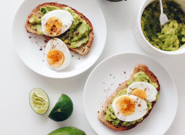 avocado toast with hard boiled egg