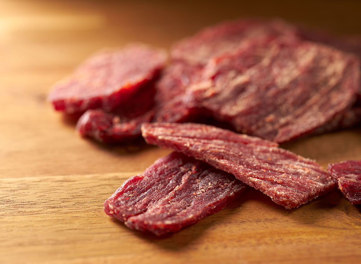 image of beef jerky, an american canned food