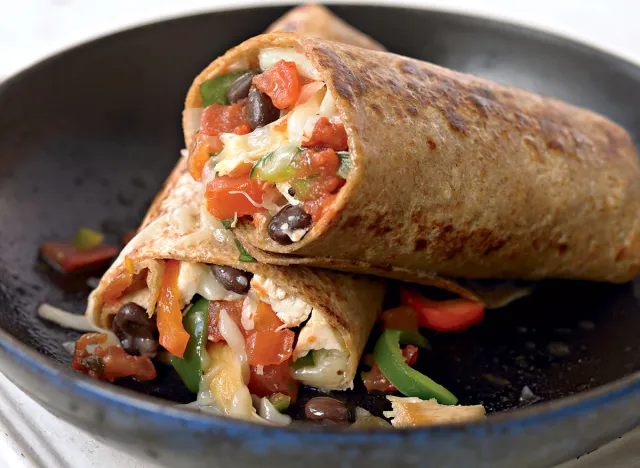 fresh chicken fajita burrito