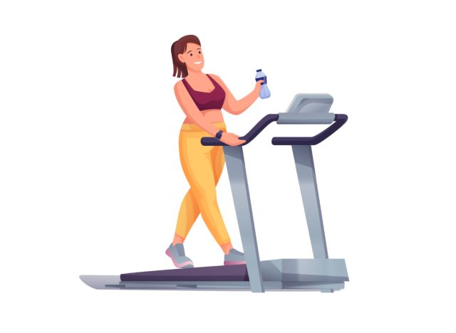 treadmill walk or cool down illustration