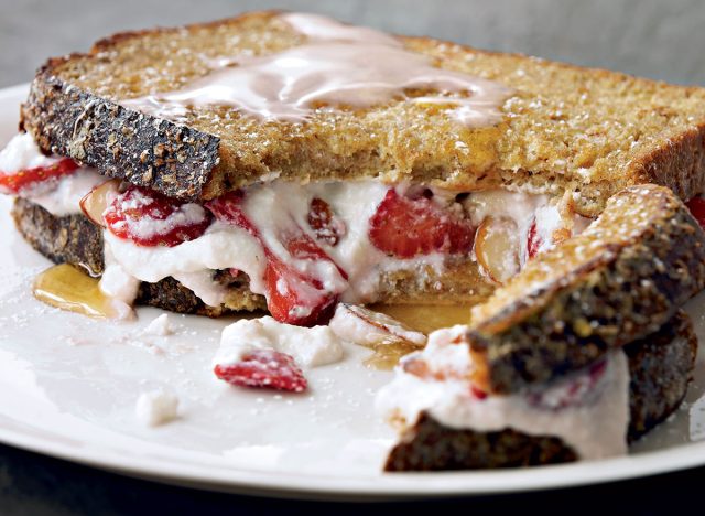 healthy french toast with strawberries