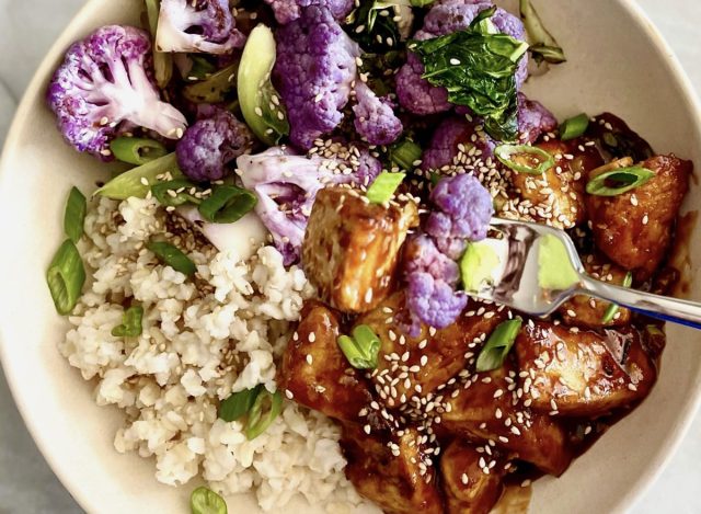 general tso's tofu with cauliflower