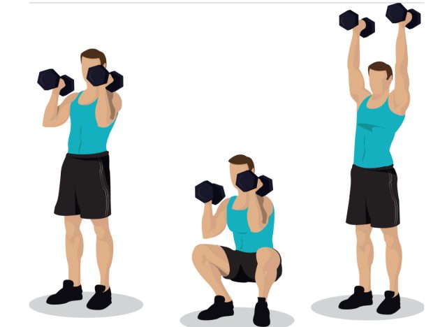 5 proven exercise routines for weight loss in men over 40 31 dumbbell squat to press thrusters