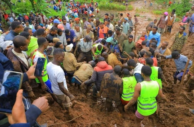 Rescuers Search for Survivors in Ethiopia After Disaster
