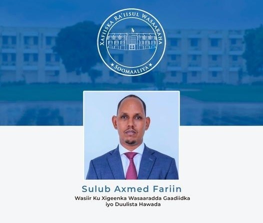 Sulub Ahmed Firin appointed Somalia’s deputy minister of transport during government reshuffle
