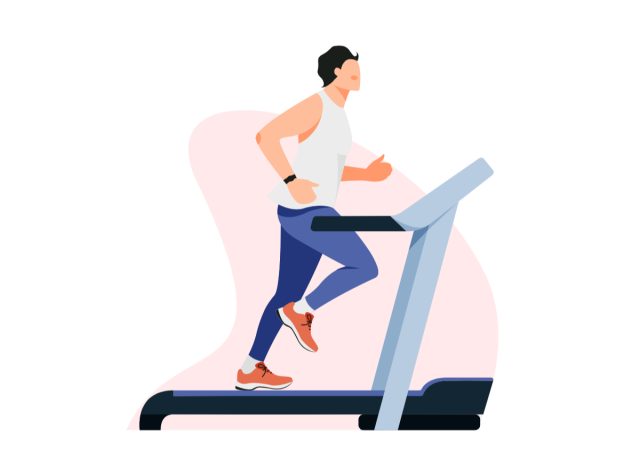 top 6 cardio workouts for sustaining weight loss 23 illustration of man doing treadmill sprint or run
