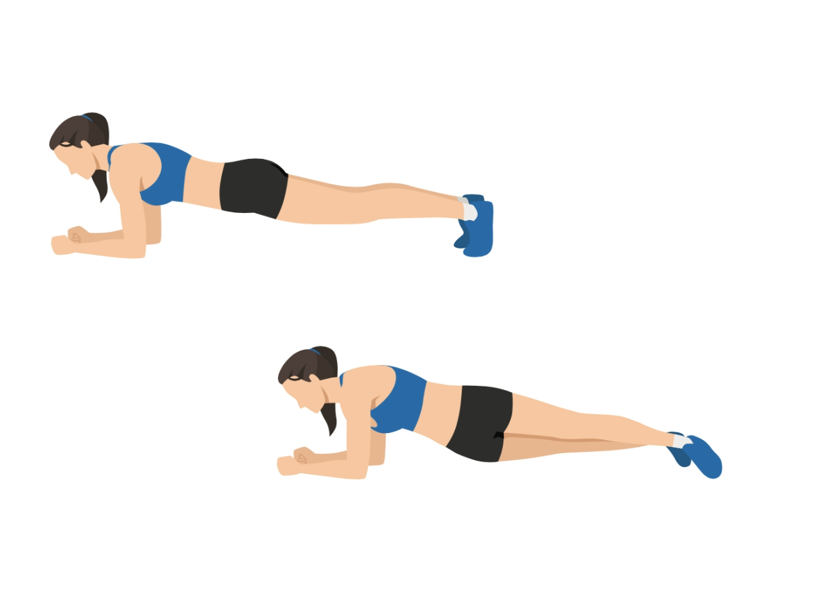 plank hip dip