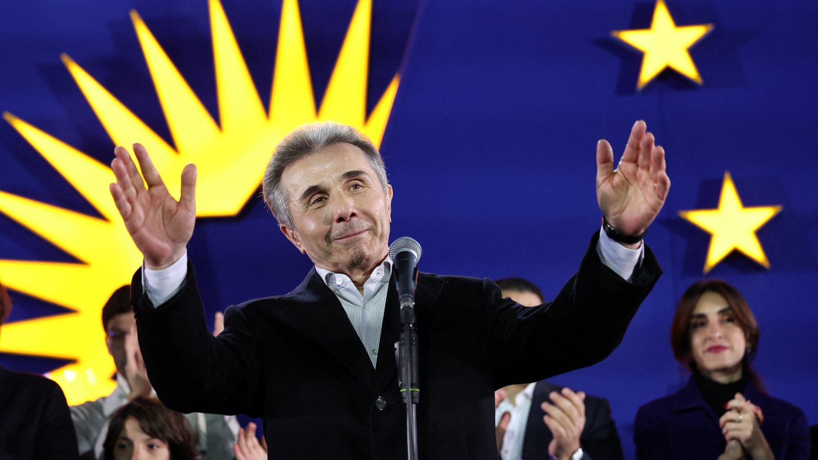 Georgia's ruling party leads as partial results released