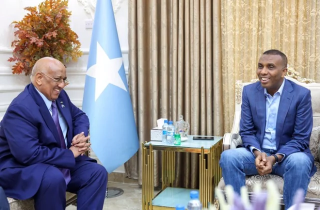 Prime Minister Barre Holds Talks with Djibouti Parliament Members in Mogadishu