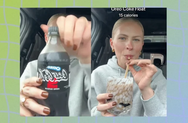 This Oreo Coke Float recipe has just 15 calories.