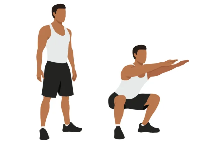 rewrite the following title in better words by rephrasing sentences using different words while maintaining their original meaning6 best exercises for men to lose belly fat without equipment 31 you do squats