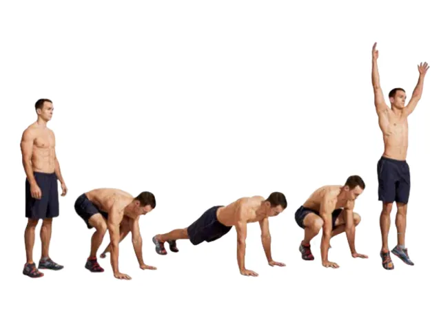 rewrite the following title in better words by rephrasing sentences using different words while maintaining their original meaning6 best exercises for men to lose belly fat without equipment 35 burpee demonstration