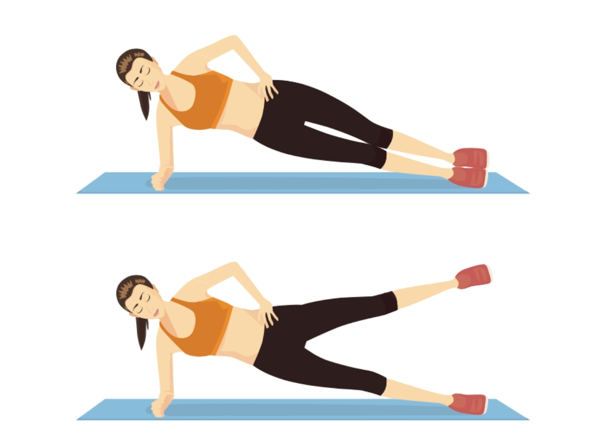 side plank leg raise