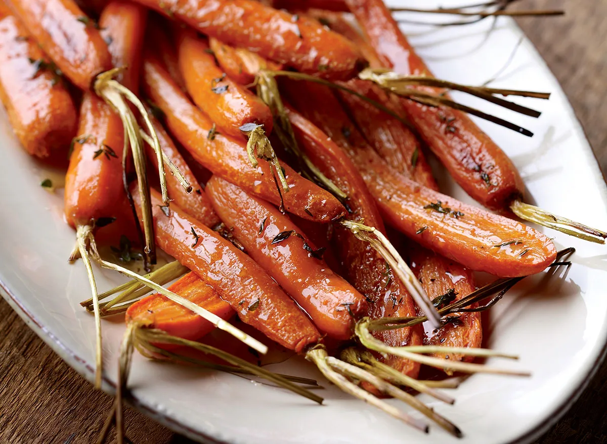 vegetarian honey roasted carrots