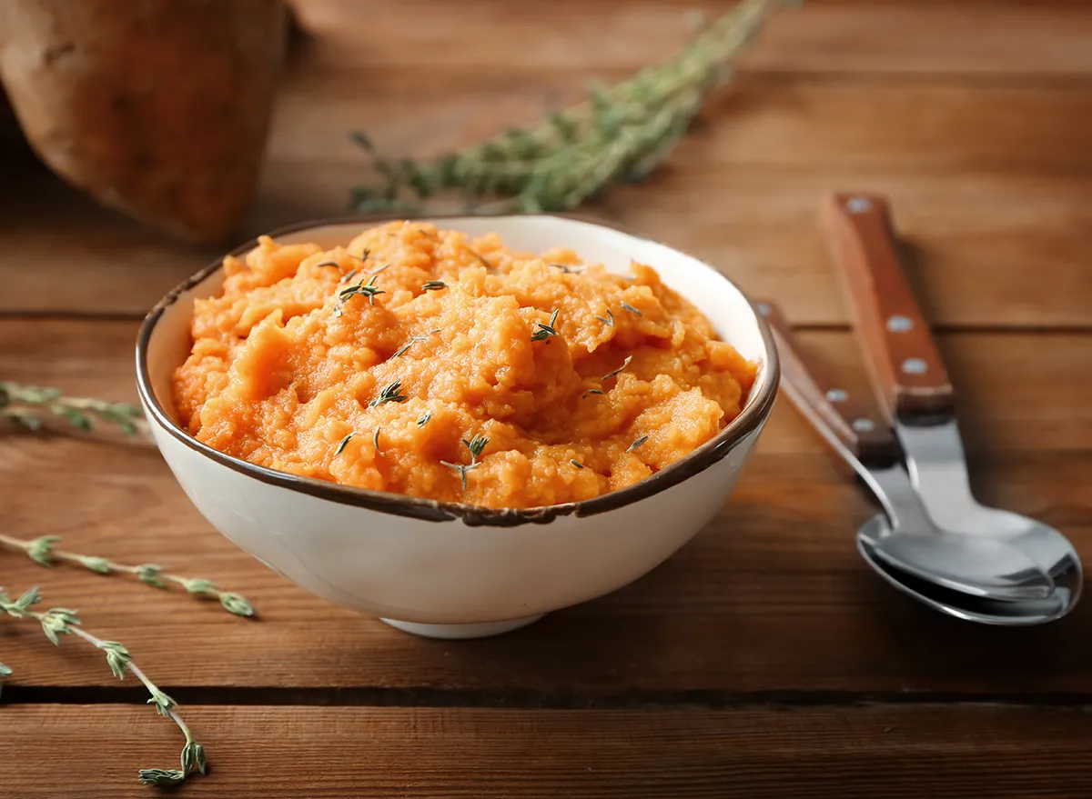 mashed sweet potatoes