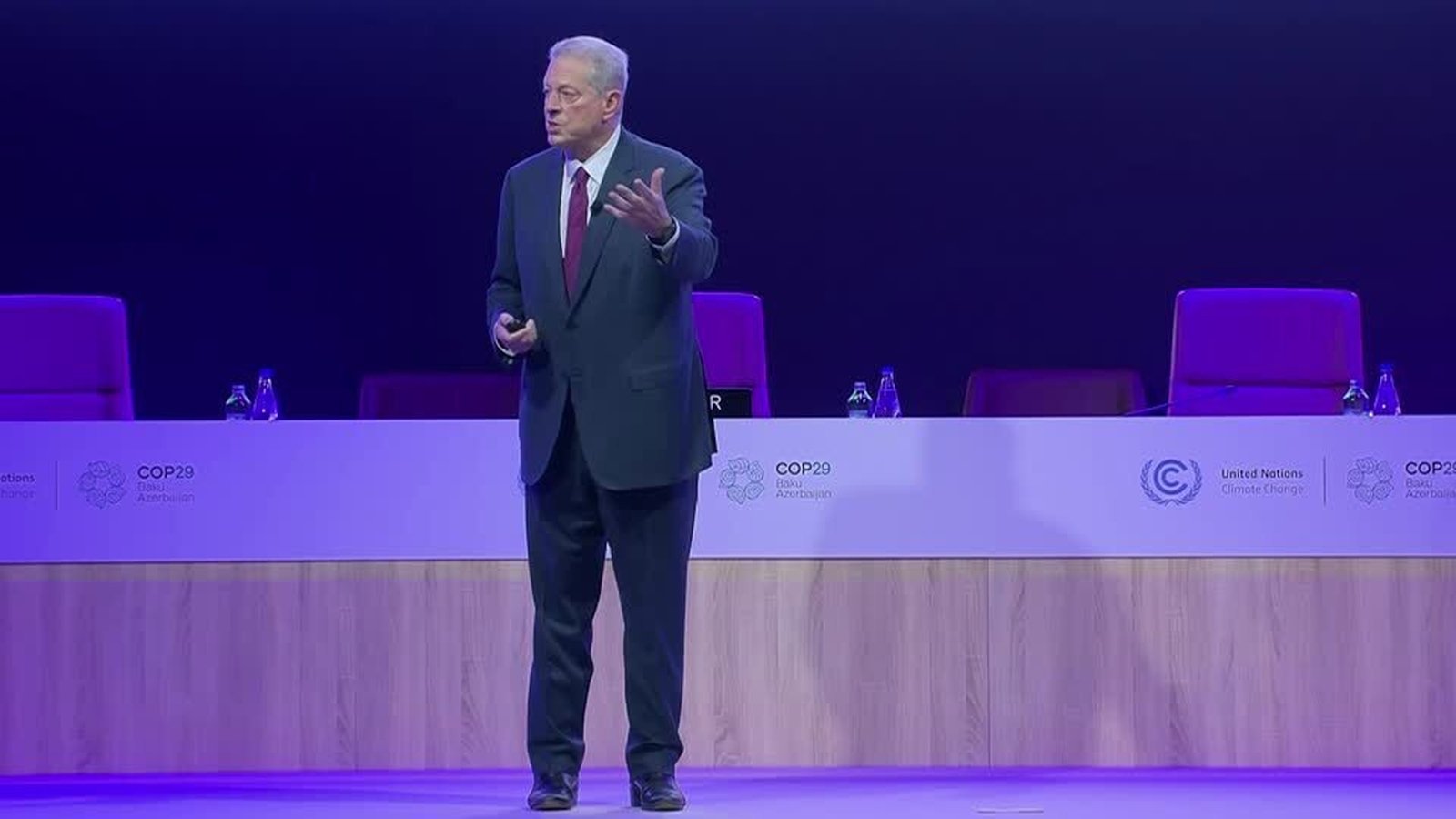 Al Gore slams fossil fuel industry in fiery speech at COP29