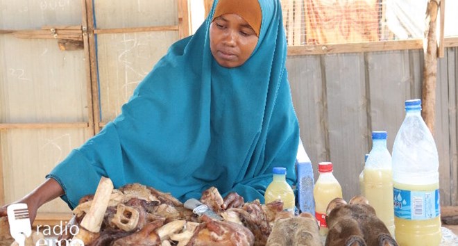IDP women selling animal bones to support families in Baidoa