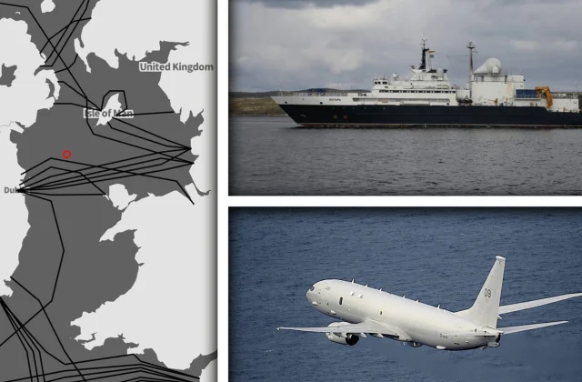 Russian Intelligence Vessel Identified Near Undersea Cables Off the Coast of Dublin