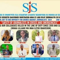 SJS Unites with Galkayo Journalists to Pay Tribute to Fallen Peers and Call for Justice