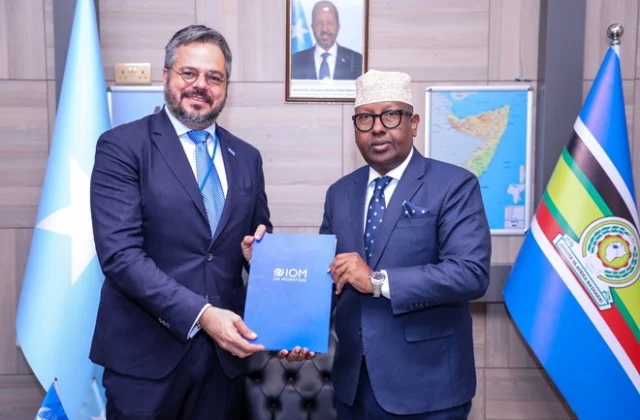 Somali Foreign Minister Welcomes New IOM Mission Leader in Somalia with Credentials Presentation