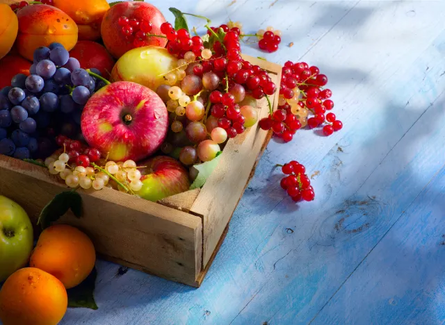 box of fresh fruit