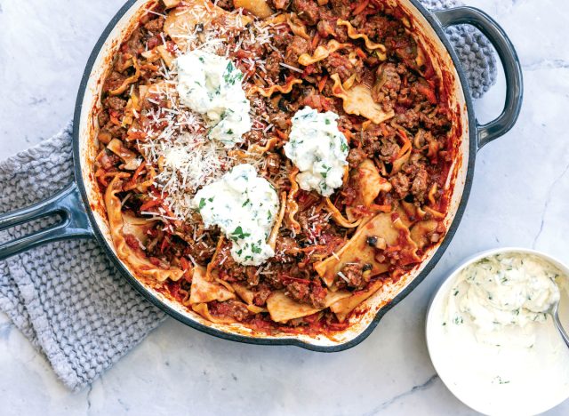 deconstructed skillet lasagna