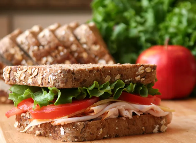 whole wheat turkey sandwich